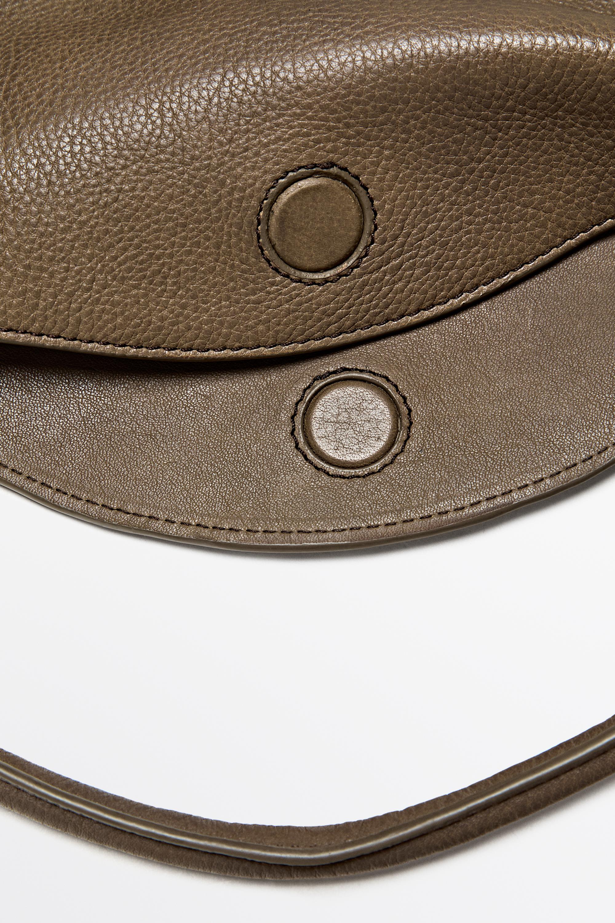 Nappa leather mini slouch bag